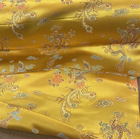 Chinese Dragon Brocade Fabric sold by The yard 